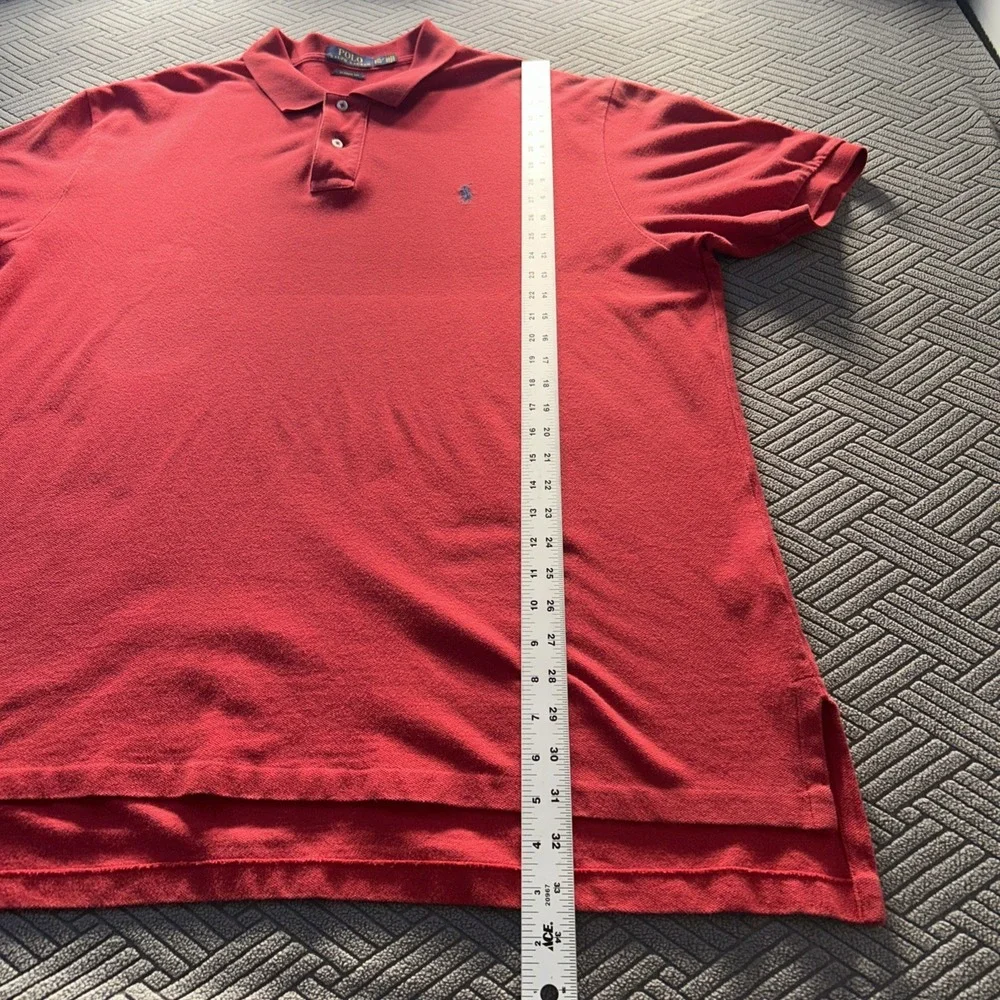 Polo Ralph Lauren Men XXL Short Sleeve Polo Shirt Red 100% Cotton